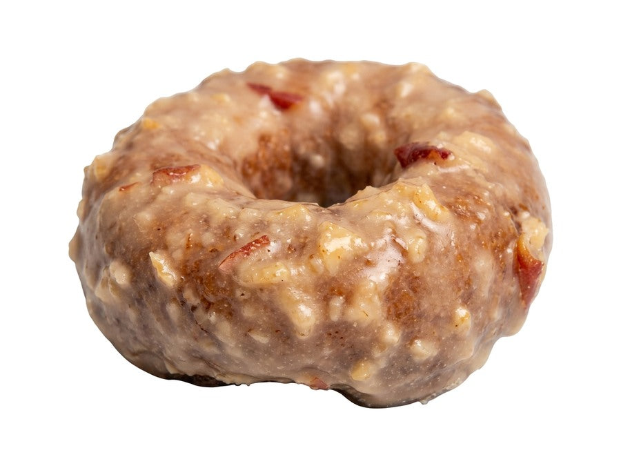 Apple cinnamon cake doughnut with a cinnamon glaze